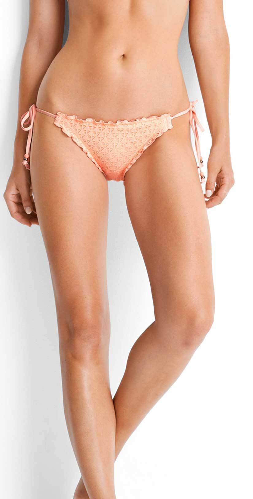  Seafolly Havana Tie Side Bottom In Peach 40342-074-PCH