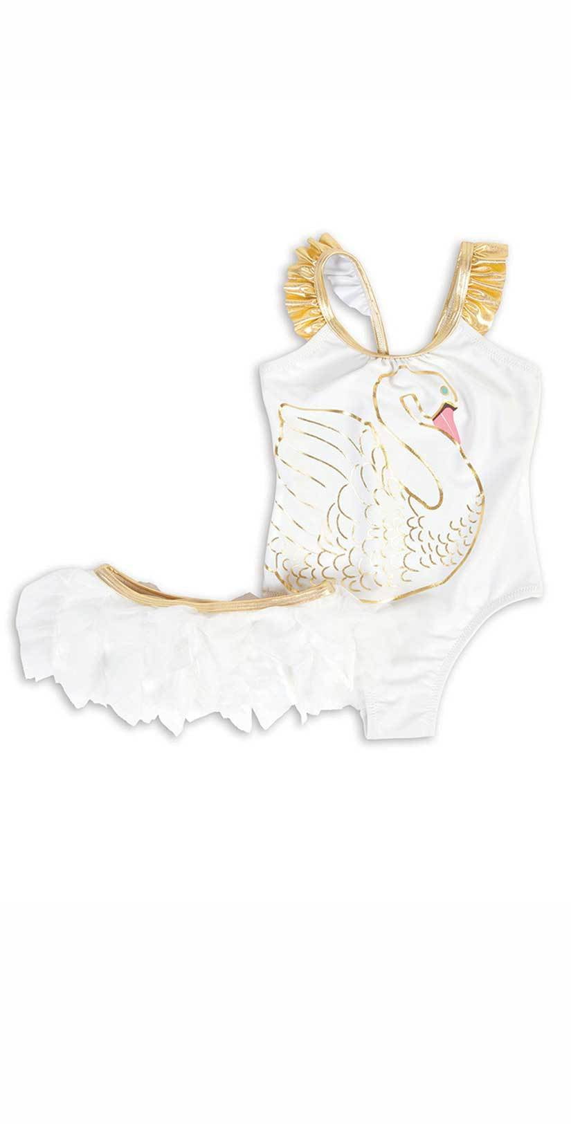  Shade Critters Little Girl's Swan Princess One Piece With Skirt SS024