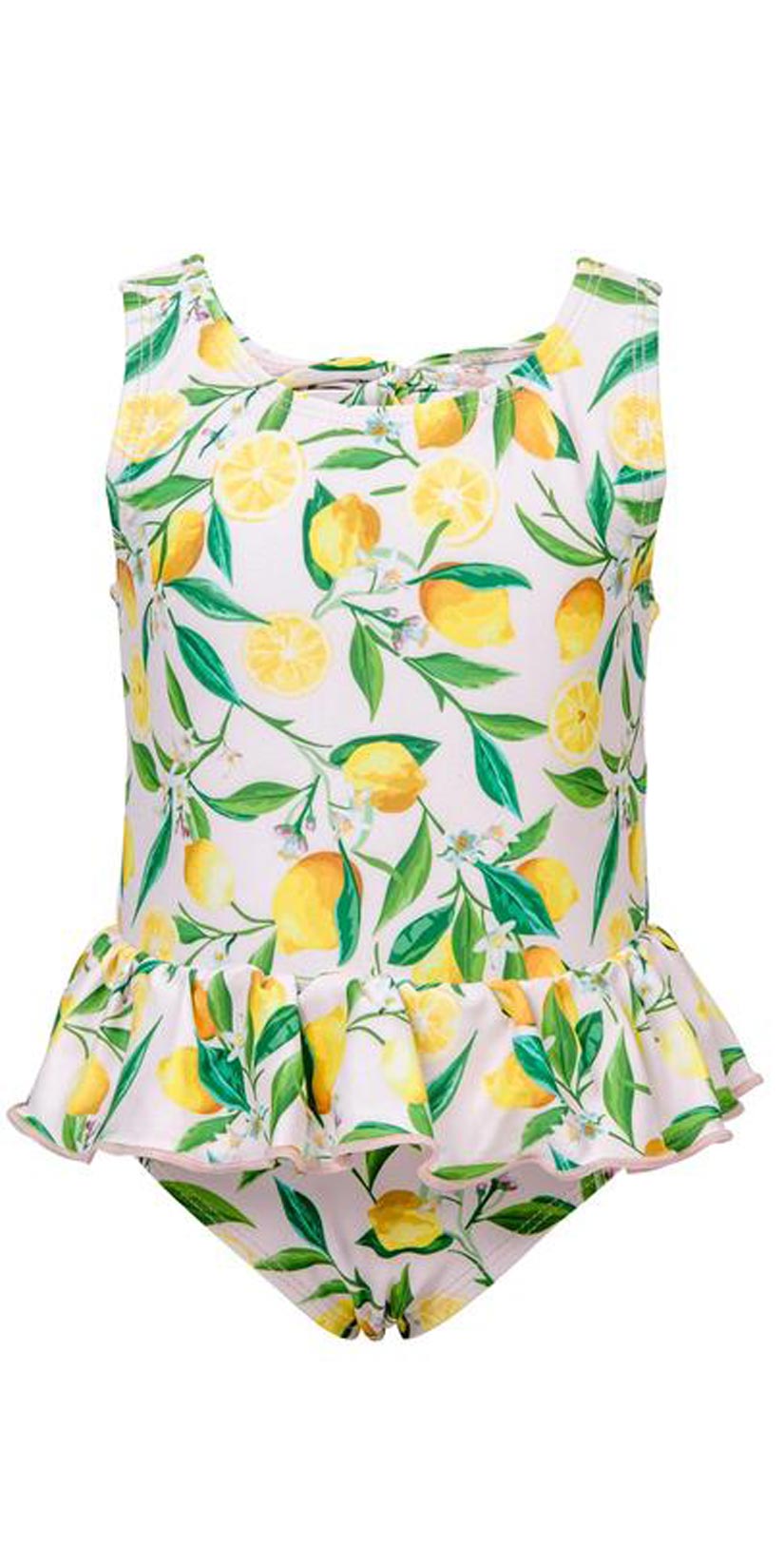  Snapperrock Little Girl's Lemon Skirted Swimsuit G13078