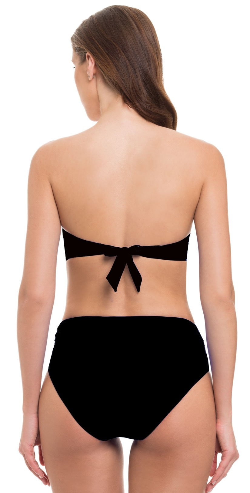  Profile By Gottex Tutti Frutti Black Shirred Sides Bottom 1P55-001