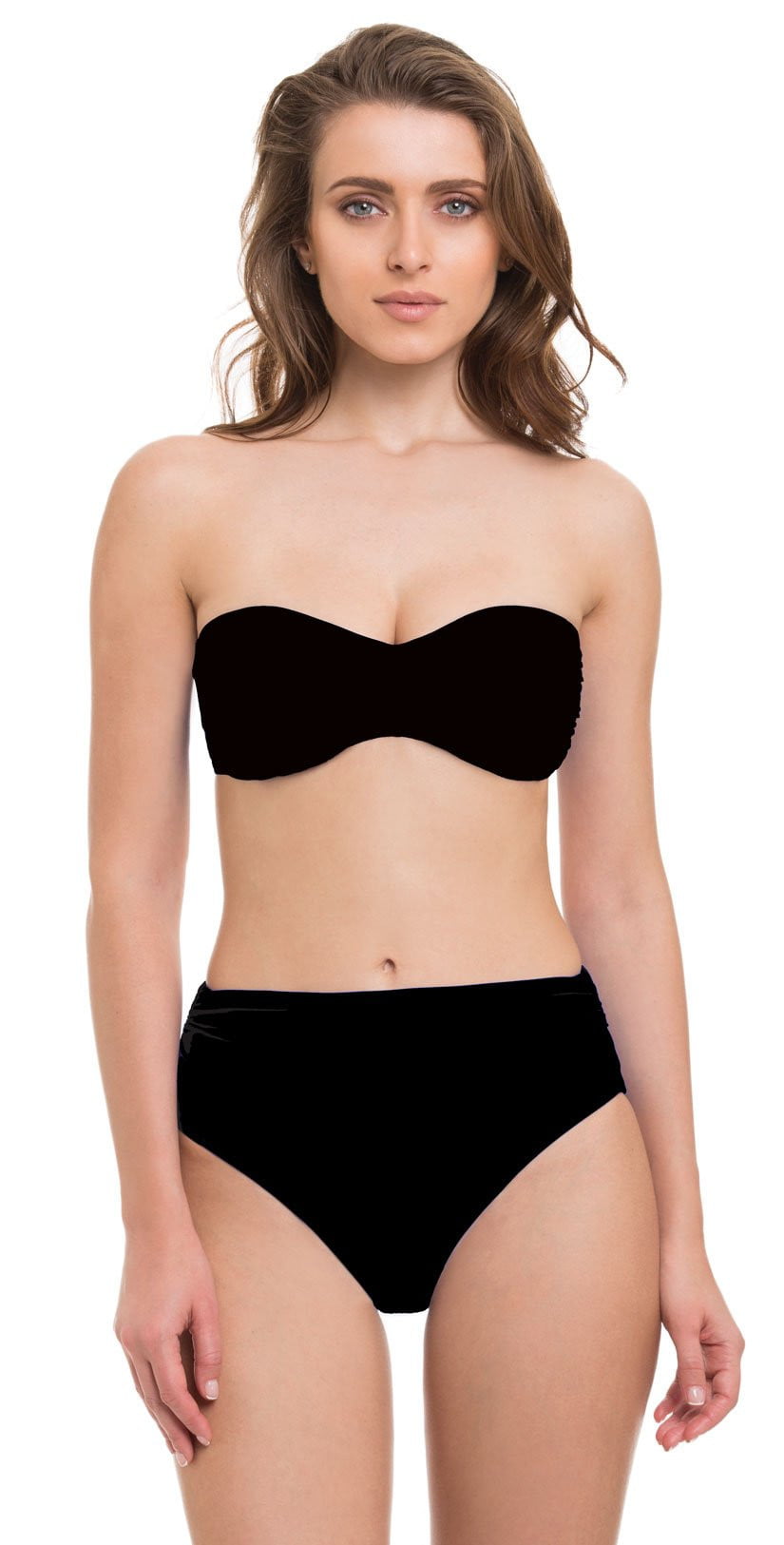  Profile By Gottex Tutti Frutti Black Shirred Sides Bottom 1P55-001