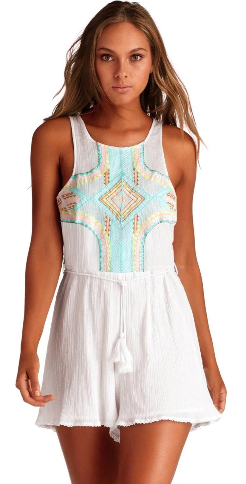  Vitamin A Racquel Romper In White 7RP LBG