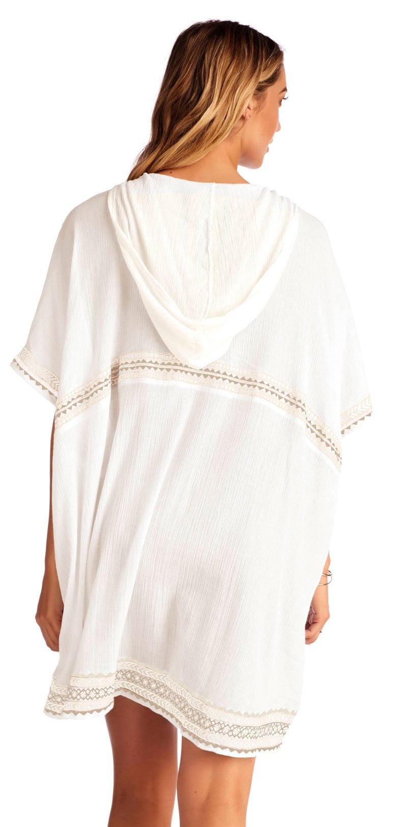  Vitamin A Isabell Windswept Short Gauze Caftan In White 7CS WEG