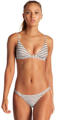  Vitamin A Moss Bikini Top In Cocoa Marin Stripe 77NT MSD