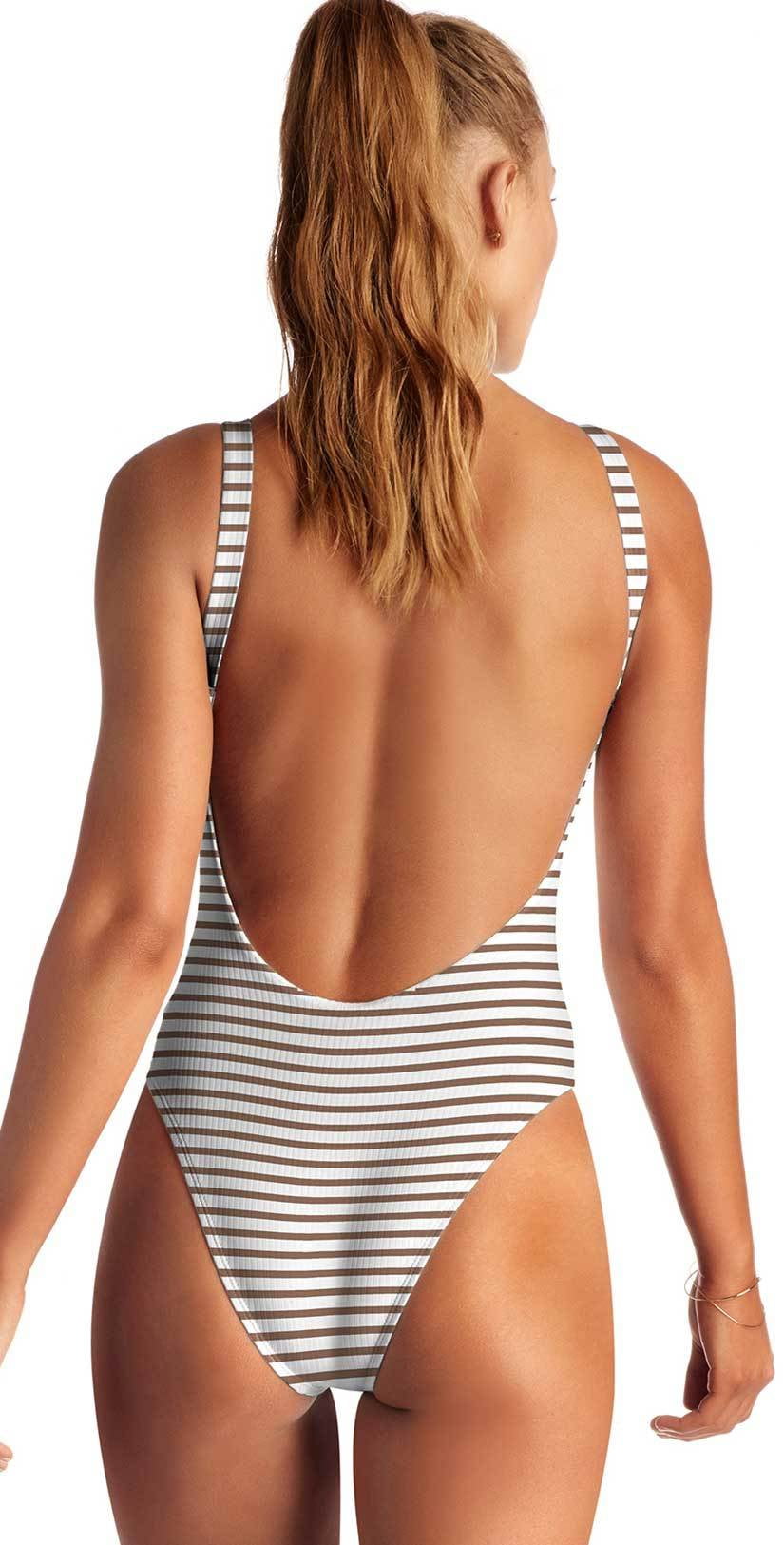  Vitamin A Leah One Piece Bodysuit In Coco Marin Stripe 76M MSD