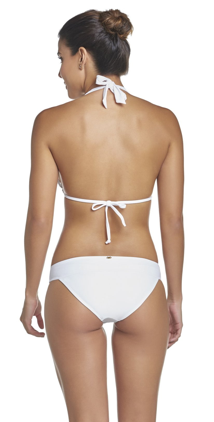  PilyQ Water Lily Lace Banded Full Cut Bikini Bottom