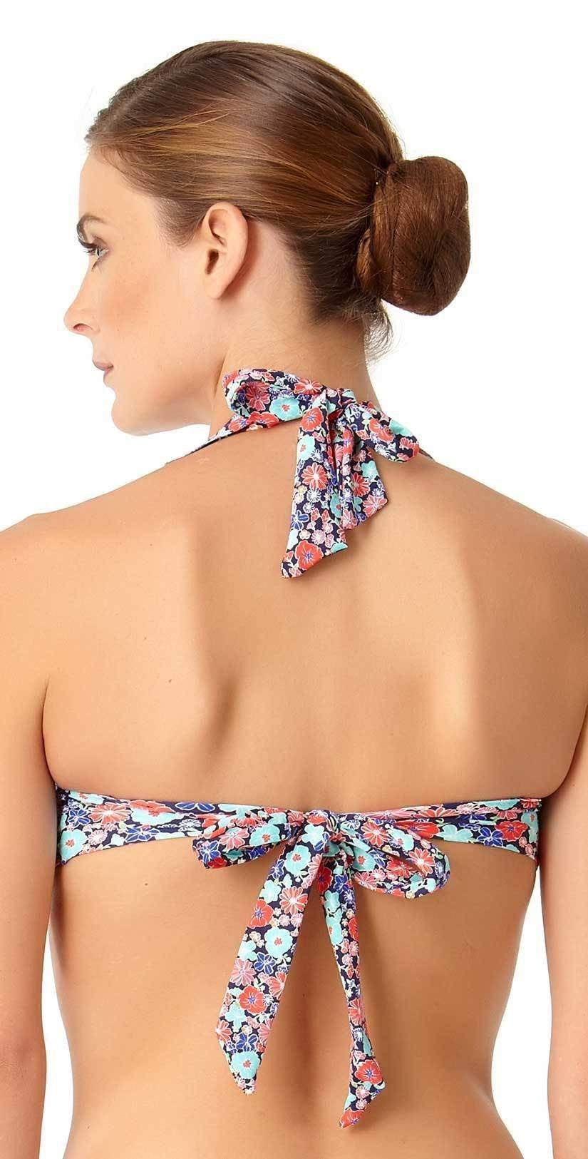  Anne Cole Lazy Daisy Marilyn Flounce Halter Bikini Top