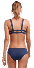  Vitamin A EcoLux Luciana Full Coverage Bikini Bottom In Deep Blue