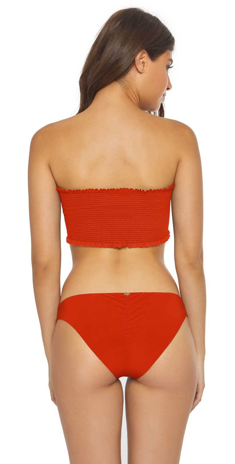  PilyQ Lust Basic Ruched Full Cut Bikini Bottom