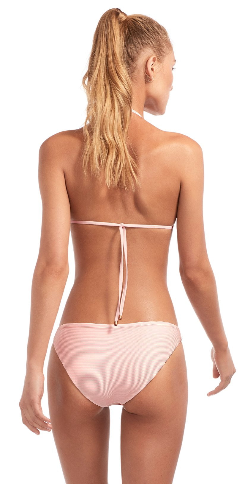  Vitamin A BioRib Luciana Full Cut Bikini Bottom In Perla Rose