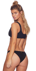  Beach Bunny Rib Tide Skimpy Bottom In Black