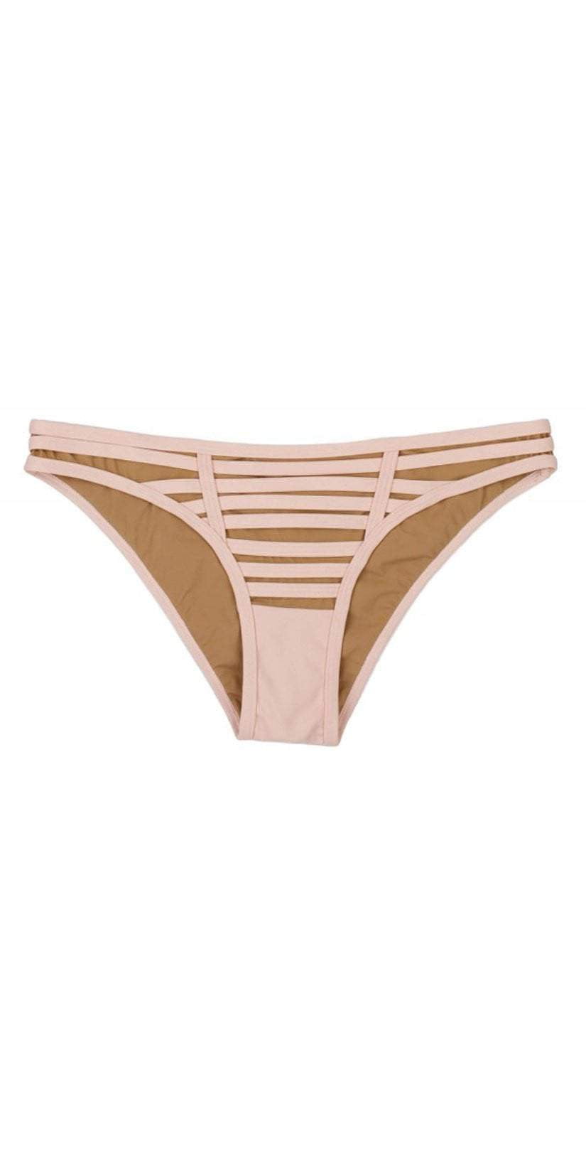  Beach Bunny Hard Summer Skimpy Bikini Bottom In Blush
