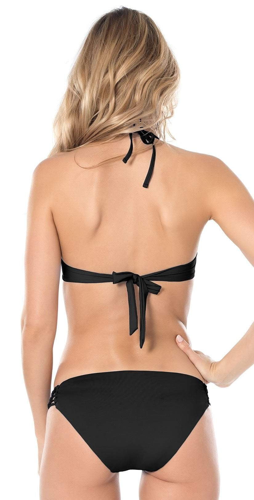  Becca No Strings Attached High Neck Top In Black 859587-BLK