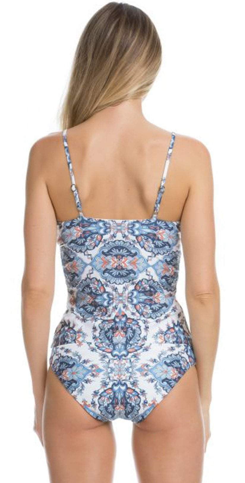  Becca Naples Tankini Top 263587-MUL