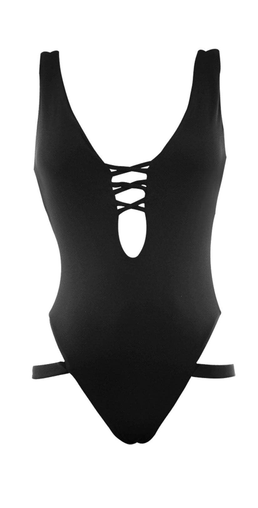  Boamar Caviar One Piece In Black FPC005-BLK