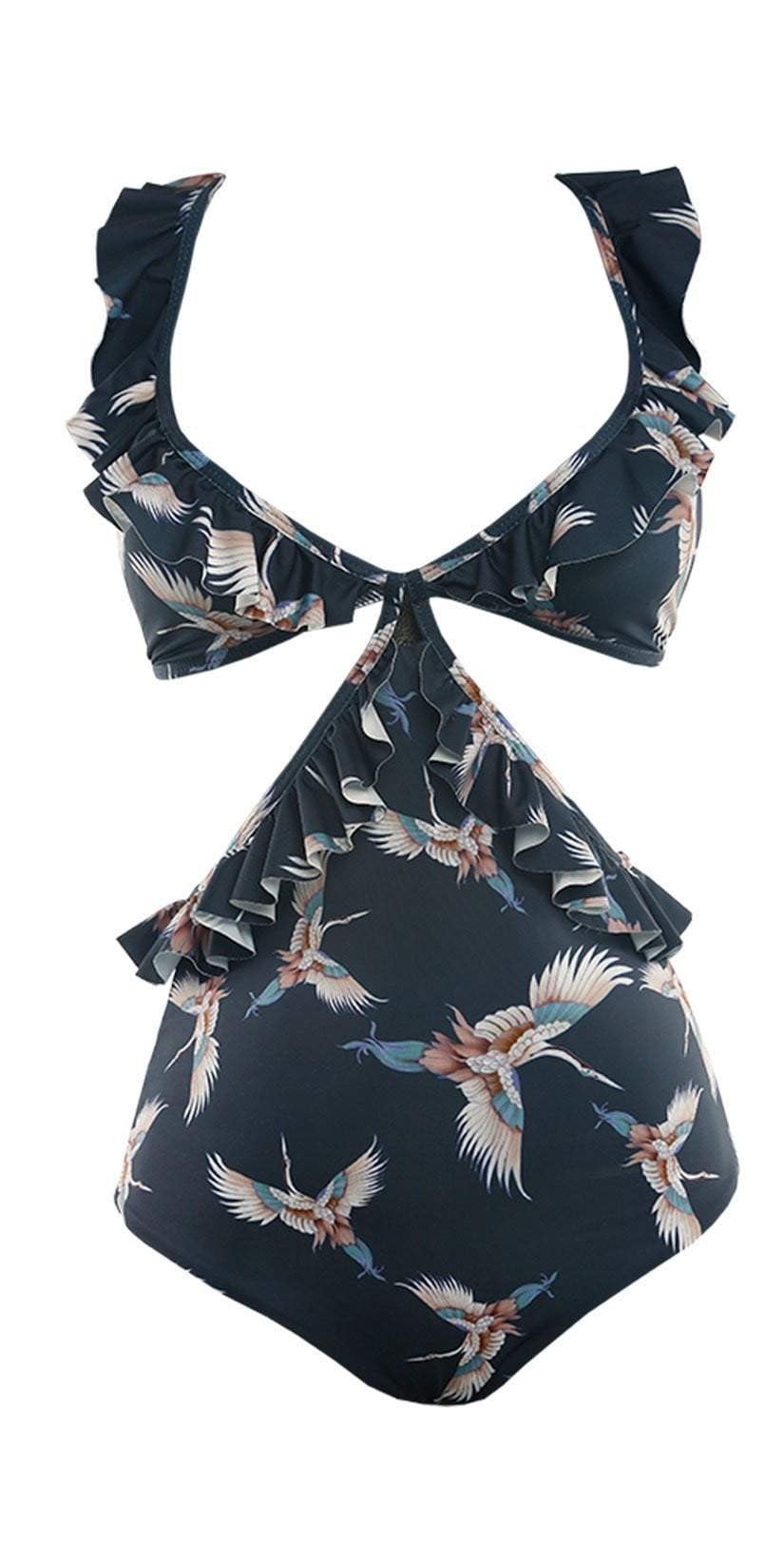  Boamar Dominic One Piece In Navy Blue Floral FPC007-BLFL