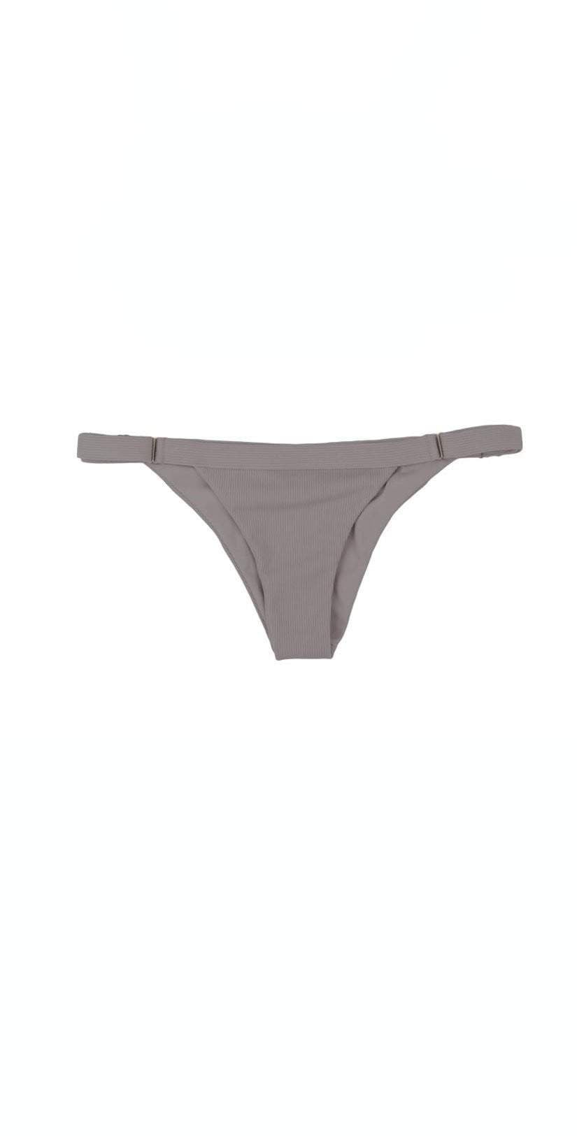  Beach Bunny Rib Tide Skimpy Bottoms In Taupe