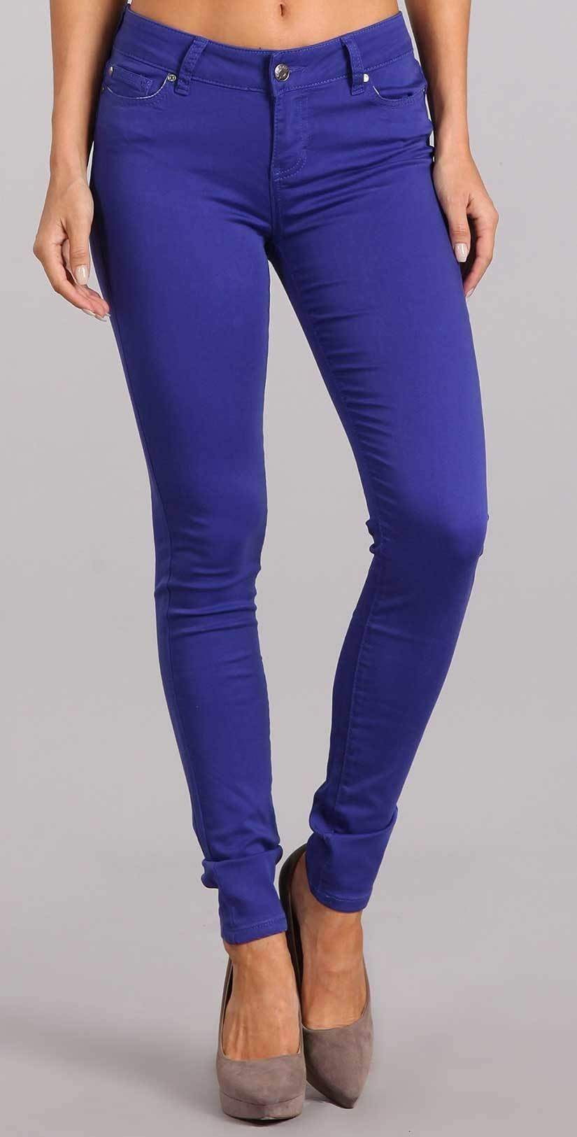  Celebrity Pink Skinny Mid Rise Pant In Spectrum Blue CJ21038Z35