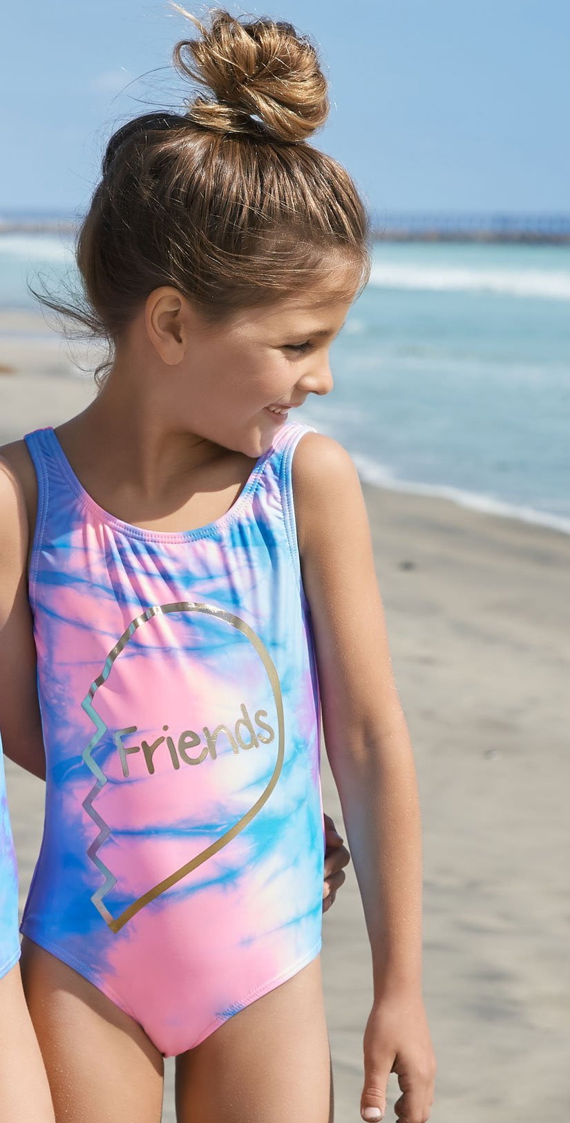  PilyQ Girls Golden Best Friends One Piece Friends Side GFR 603P