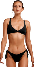  Vitamin A EcoLux Lou Bikini Top In Black