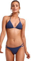  Vitamin A Gia Reversible Triangle Bikini Top In Rumba Dots