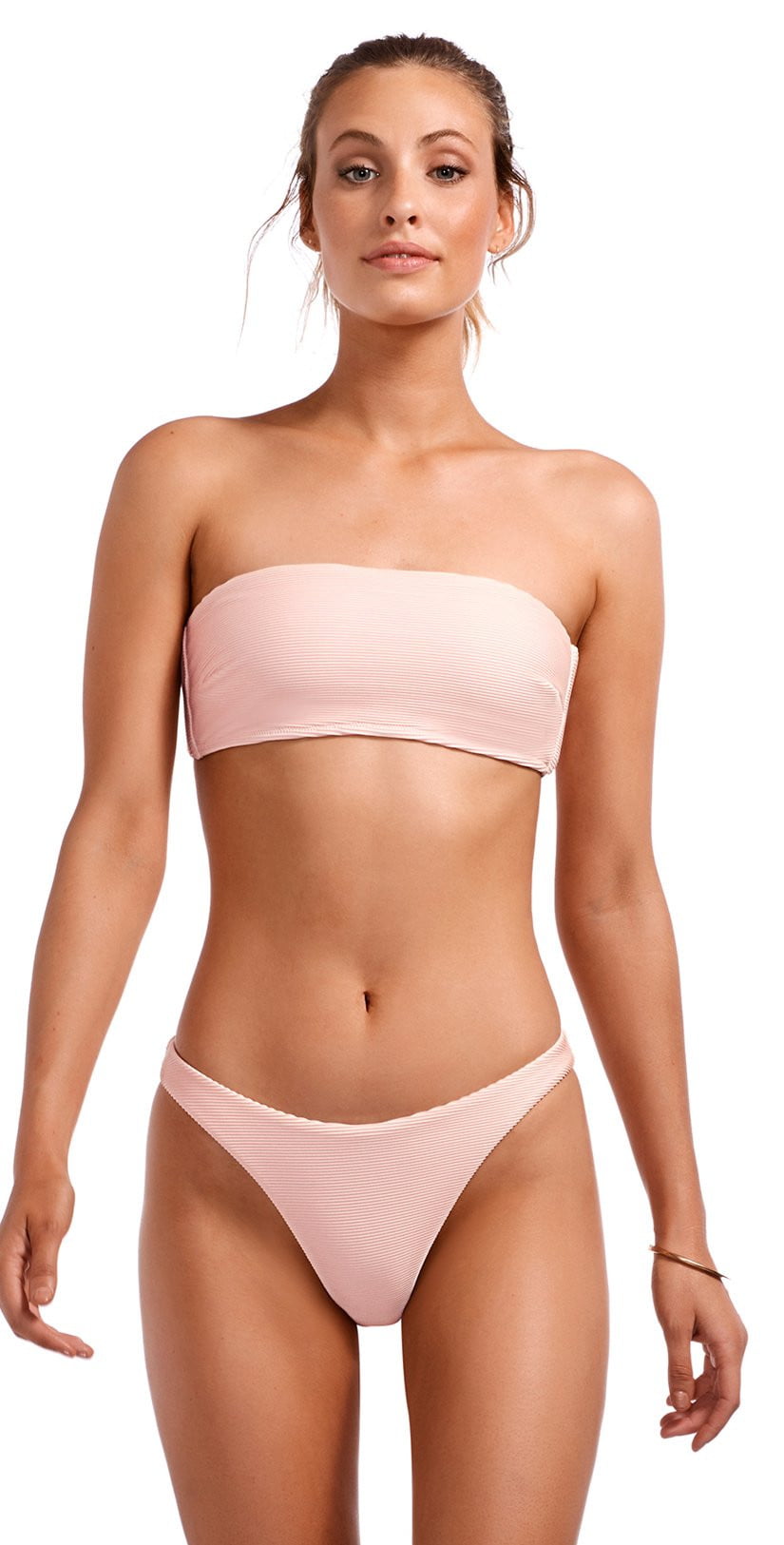  Vitamin A BioRib Perla Rose High Leg Bikini Bottom