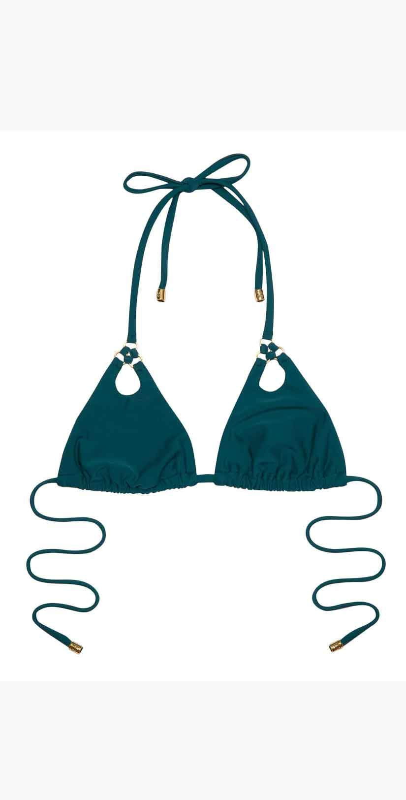  Beach Bunny Ireland Keyhole Tri Top In Teal