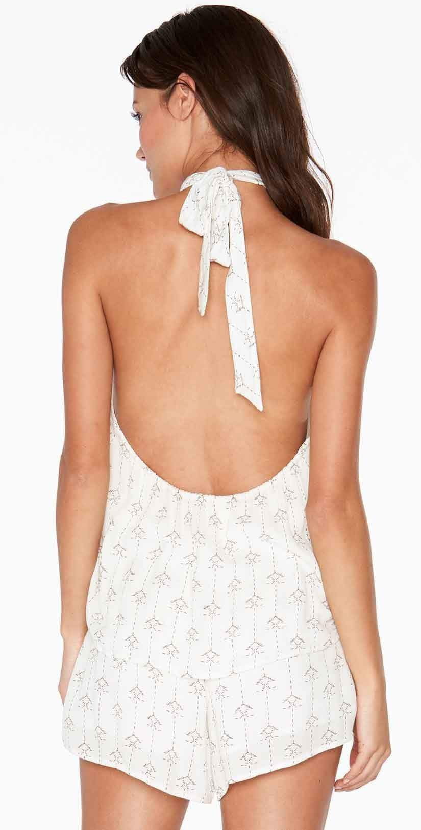  L Space Kelly Native Geo Romper In Ivory KENJU18-IVO