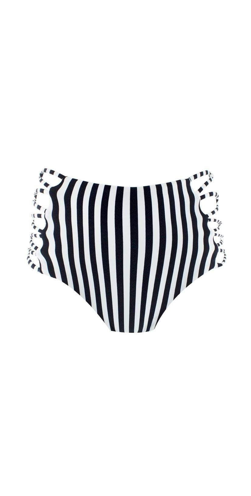  L Space Stripe Reversible Tripp High Waist Bikini Bottom