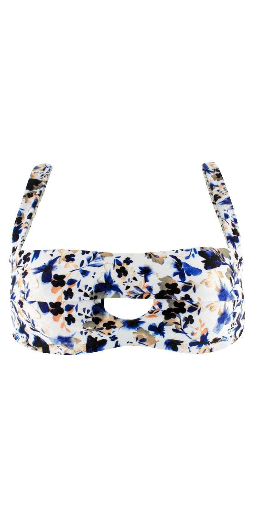  L Space Turlington Bikini Top In Techno Garden