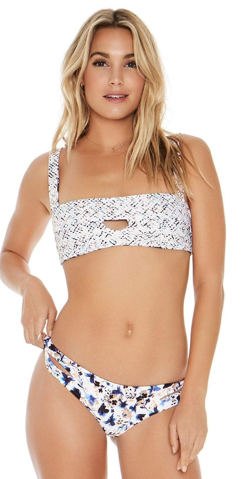  L Space Turlington Bikini Top In Techno Garden