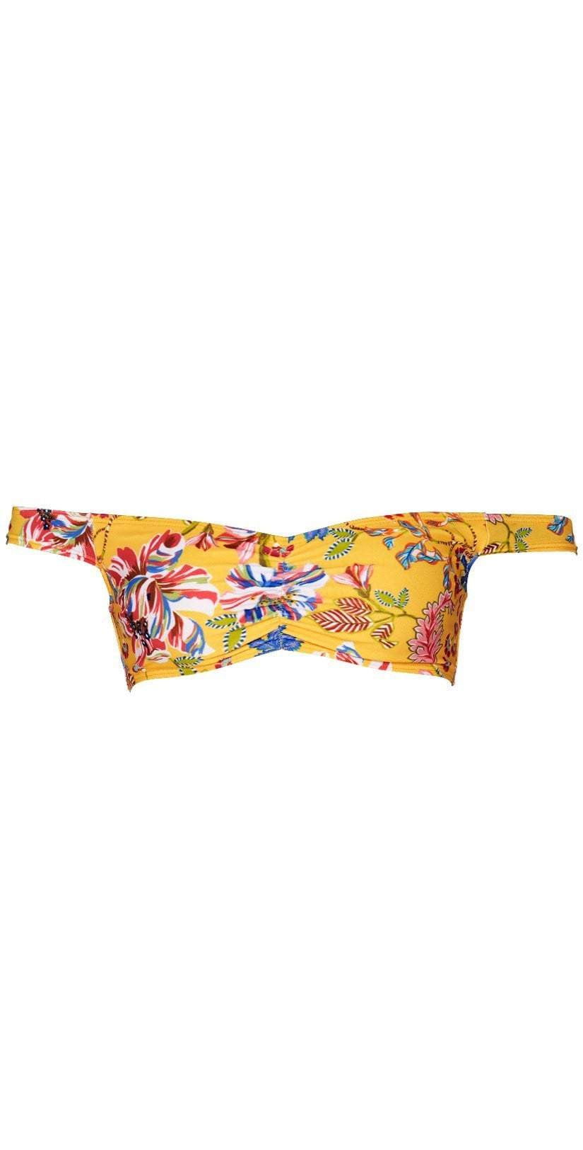  L*Space Ziggy Pacific Bloom Bikini Top In Sunshine Gold