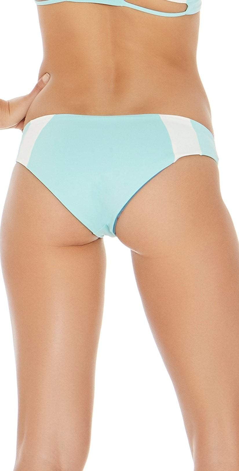 L Space Mia Color Block Reversible Bottom In Light Turquoise CBMAC16-LIT