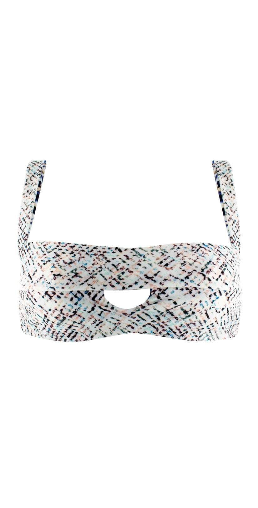  L Space Turlington Bikini Top In Techno Garden