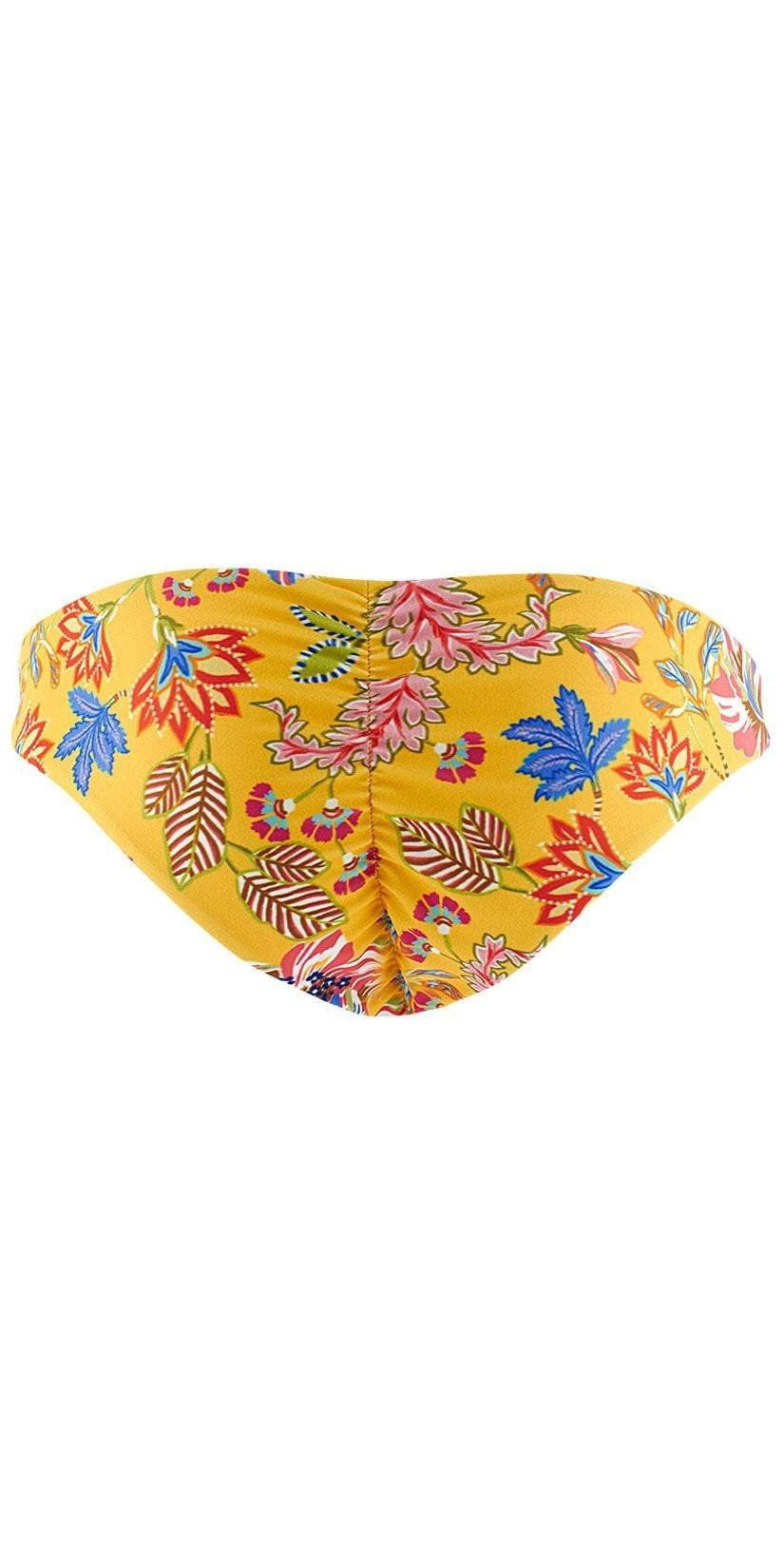  L*Space Emma Pacific Bloom Bikini Bottom In Sunshine Gold