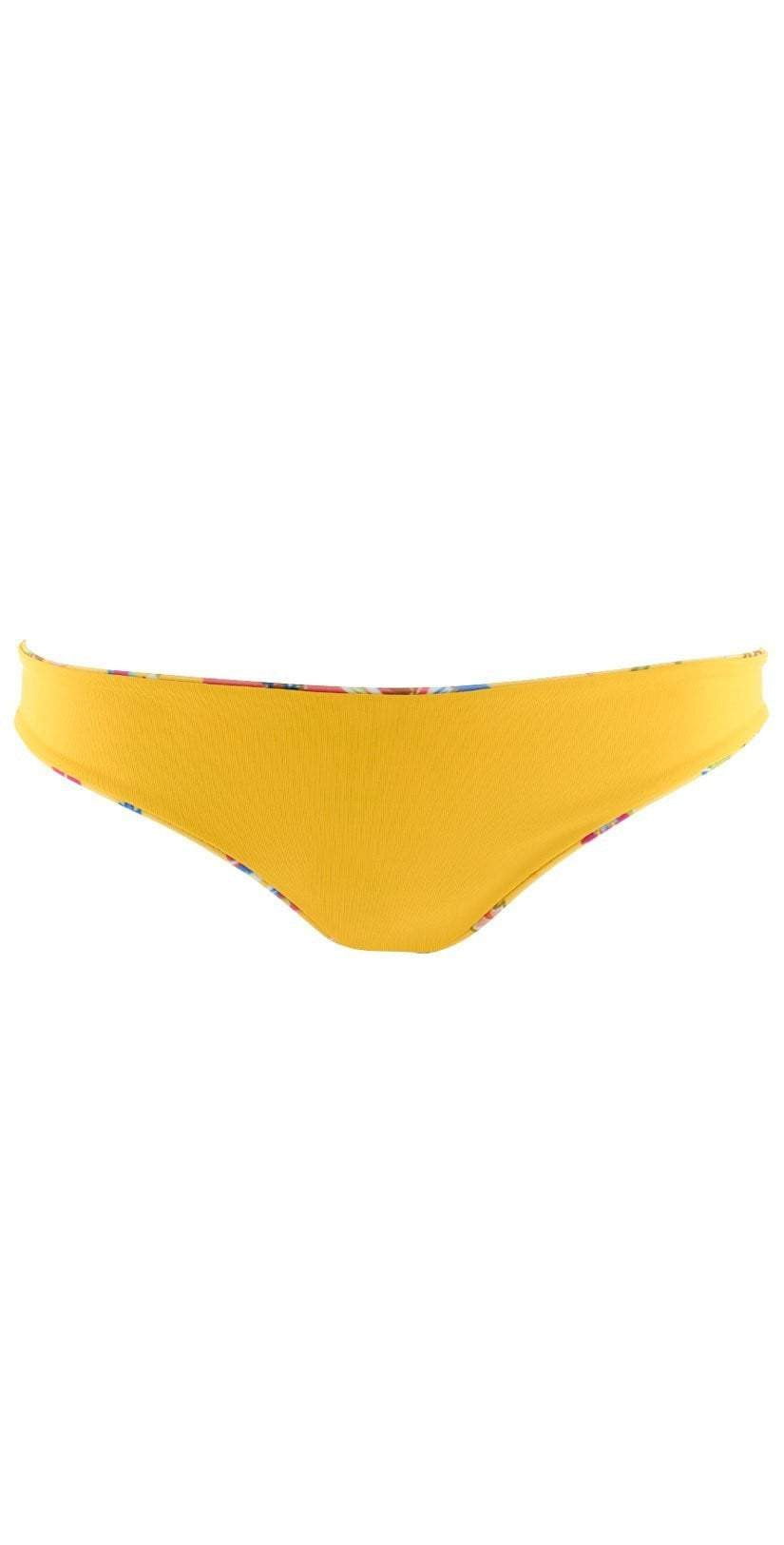  L*Space Emma Pacific Bloom Bikini Bottom In Sunshine Gold
