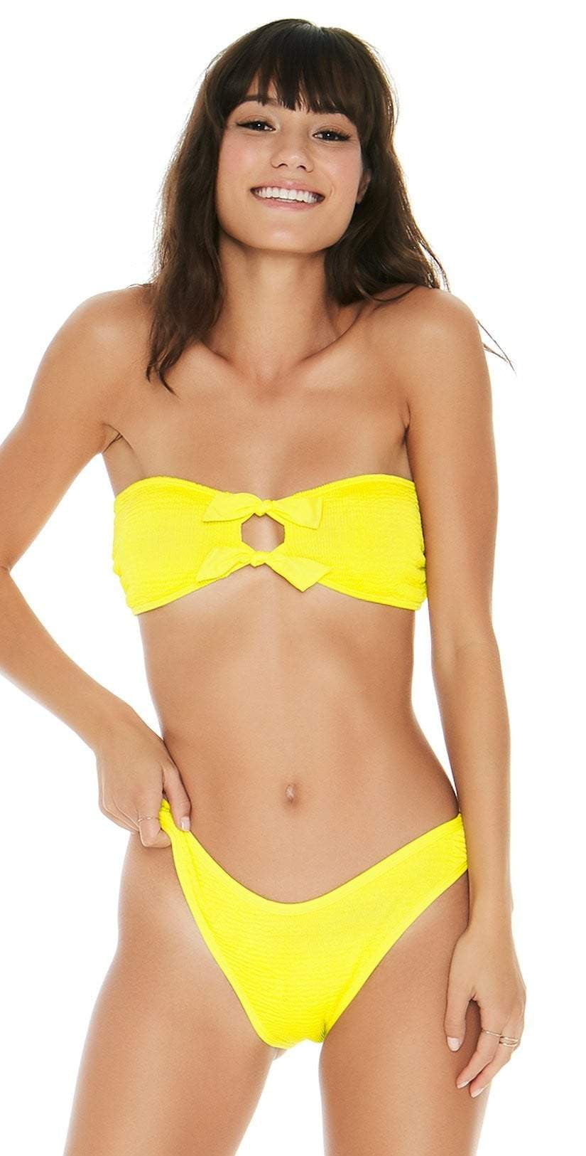  L Space Kristen Pucker Up Top In Yellow PKKST18-CAY