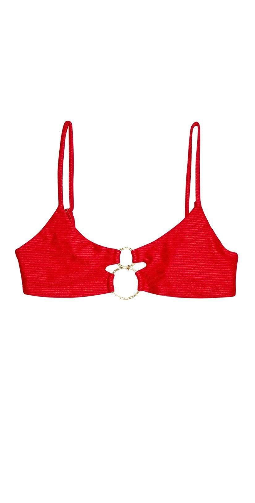  Beach Bunny Lexi Bralette Bikini Top In Red B19147T0 REDD