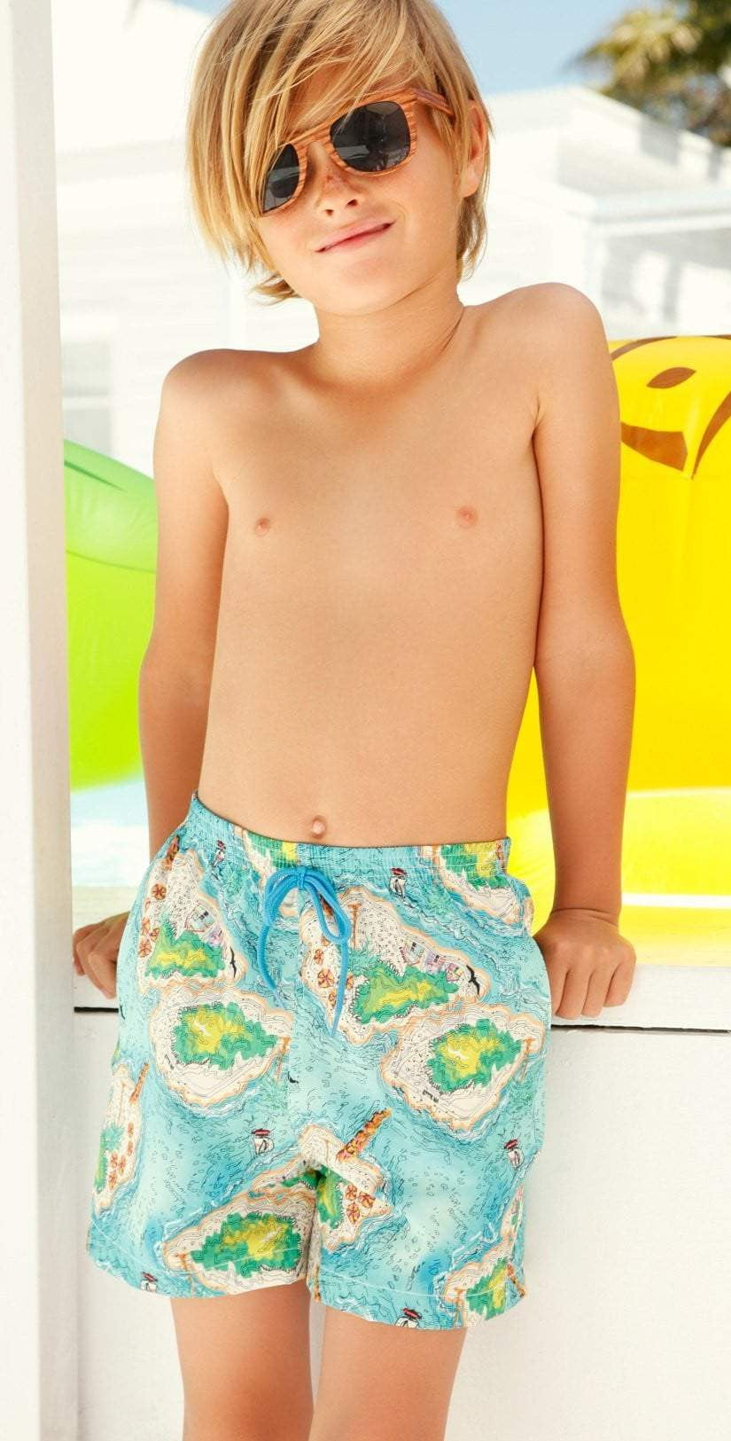  Little Peixoto Boys Swim Trunks In Island Hopping B800-P61