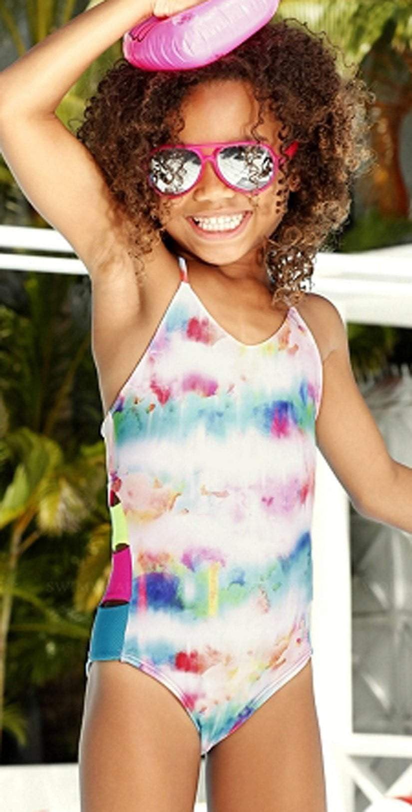  Little Peixoto Girls Zoe One Piece In Sunrise Tie Dye 51806-P62