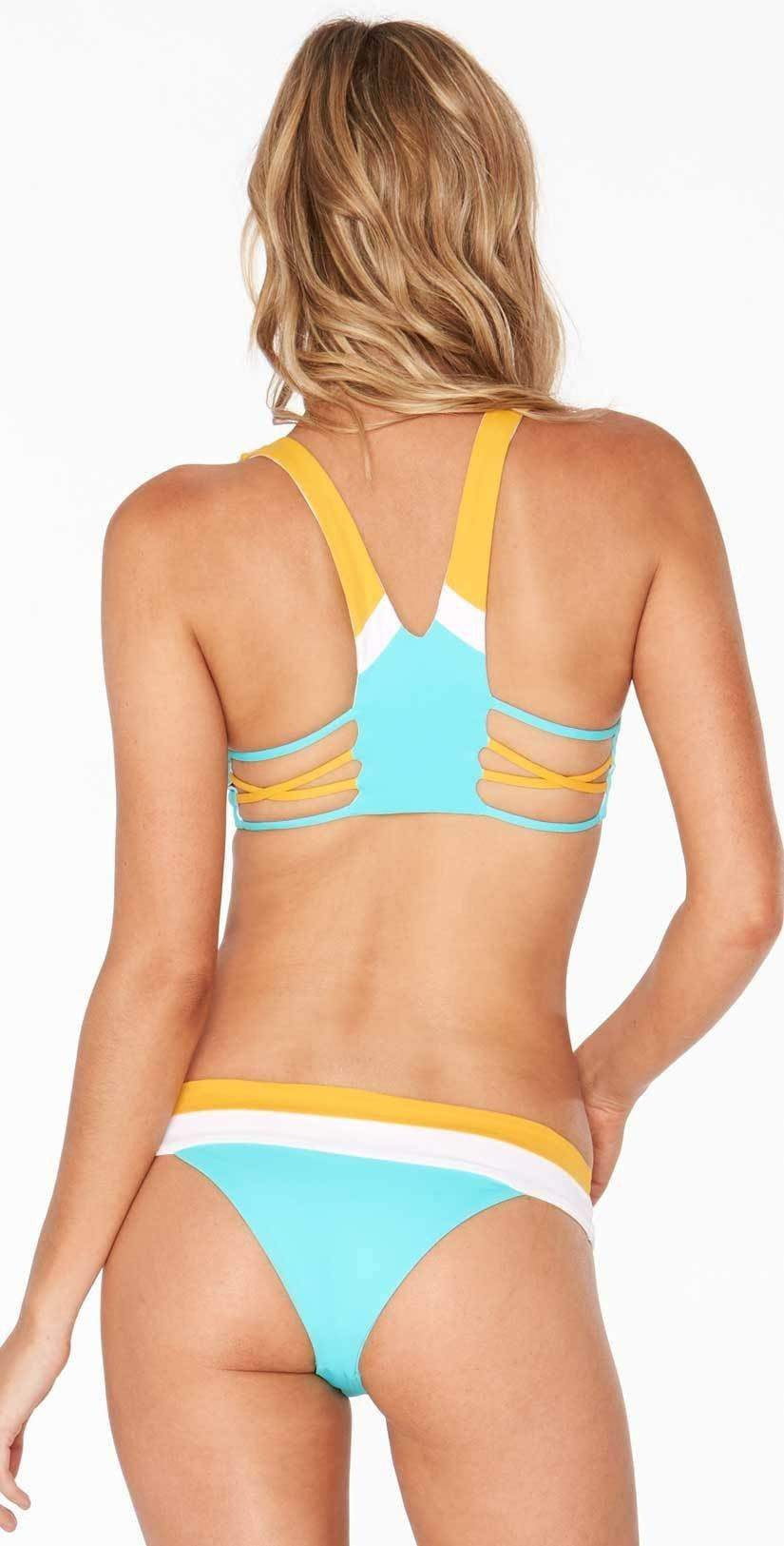  L Space Color Block Veronica Bitsy Bottom In Aruba CBVBC18-ARB
