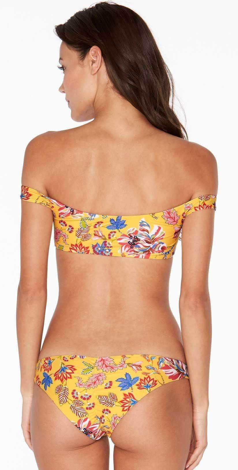  L*Space Ziggy Pacific Bloom Bikini Top In Sunshine Gold
