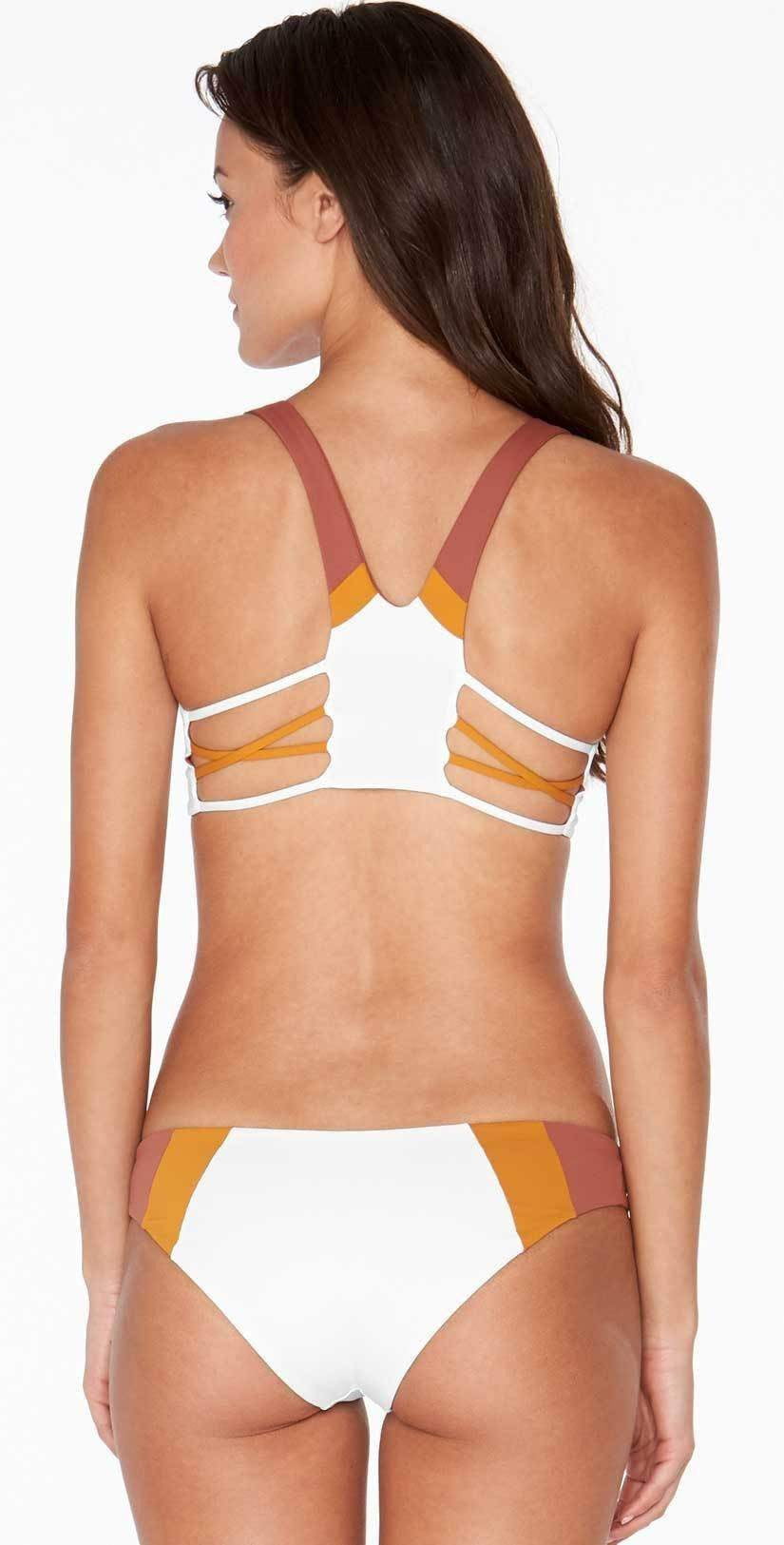  L Space Mia Color Block Bottom In White CBMAC18-WHT