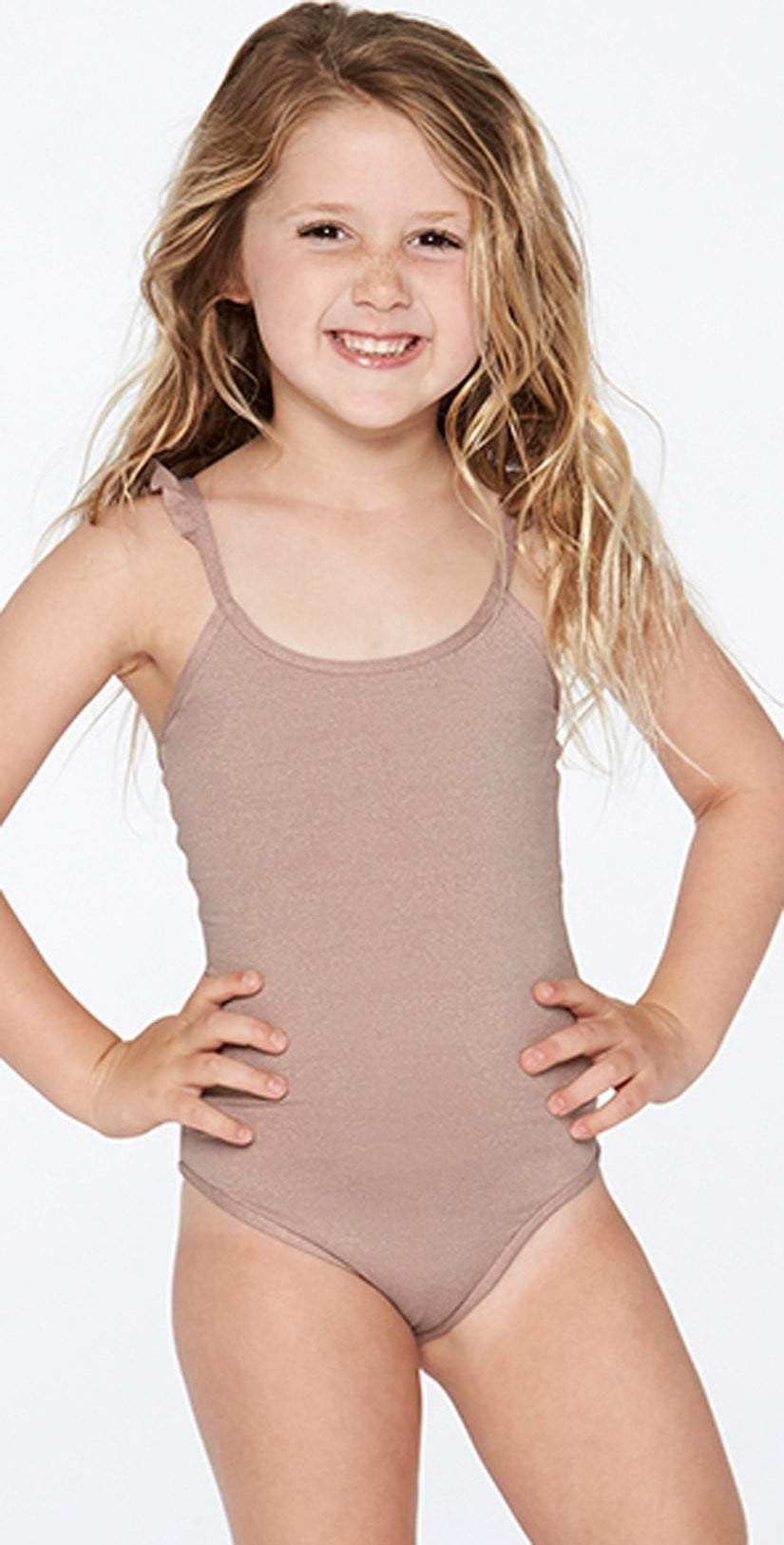  L Space Girls Katie Shimmer One Piece In Dusty Pearl BSKAM18-DSP