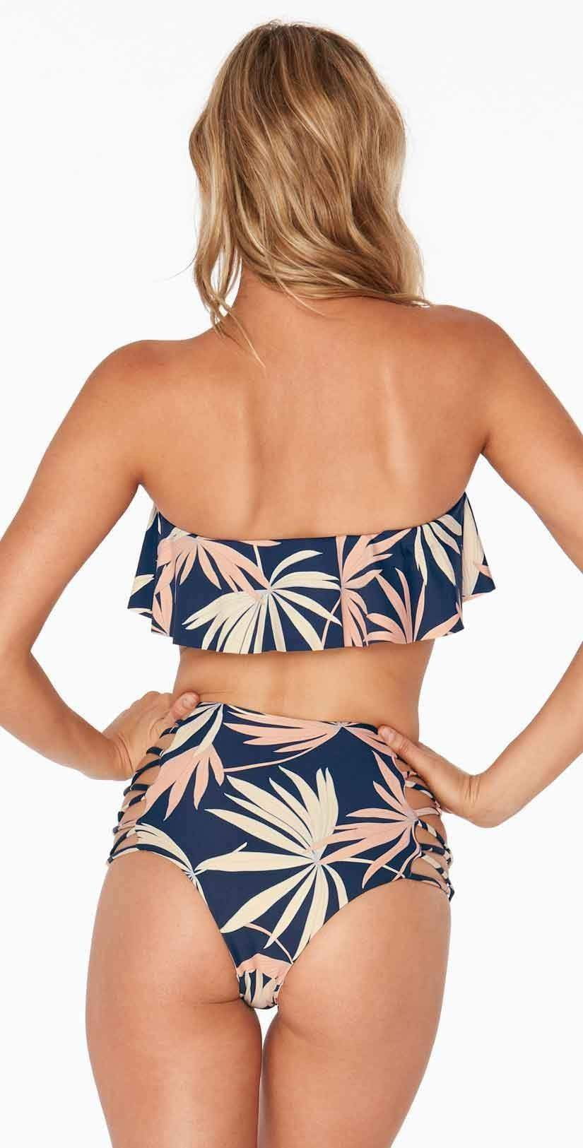  L Space Tripp Bottom In Polynesian Palm PNTRB18-NVY