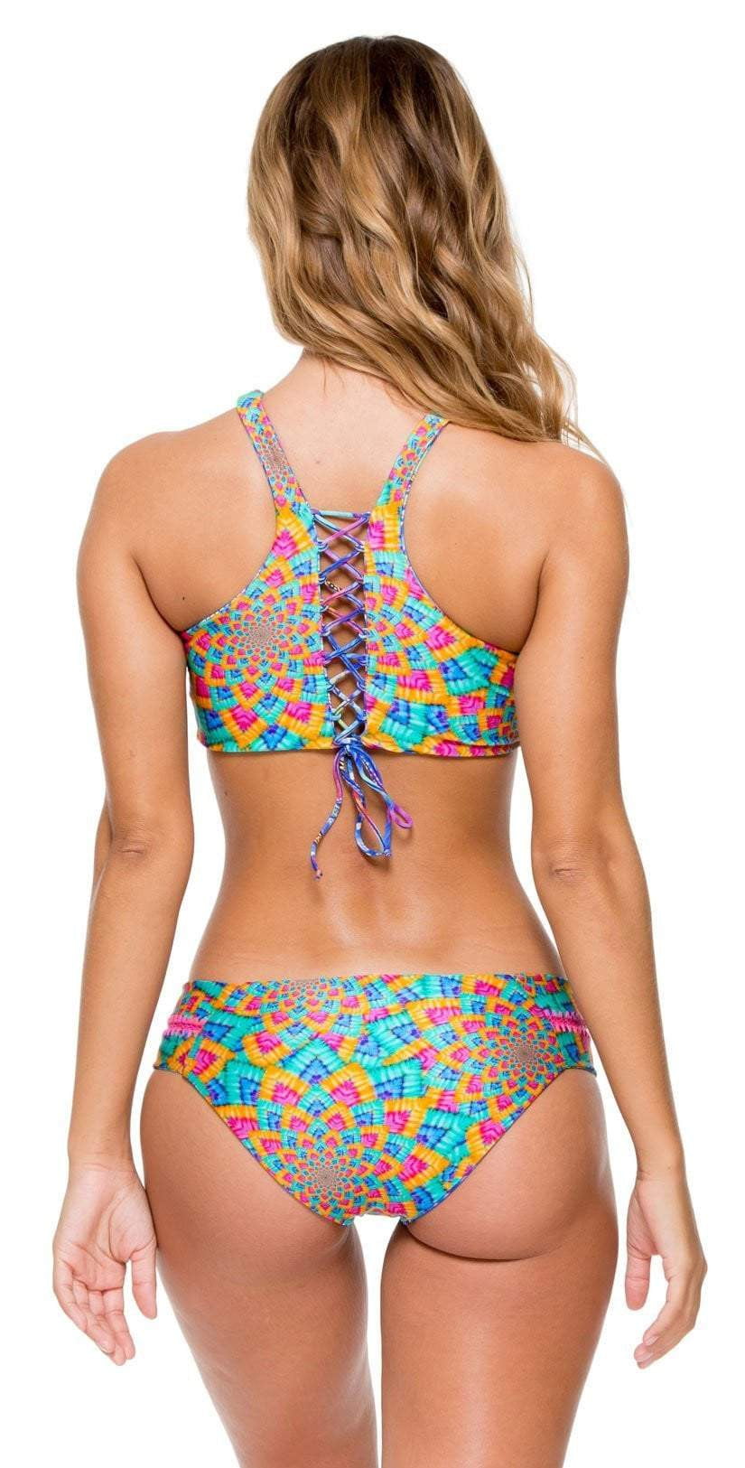  Luli Fama Star Girl High Neck Reversible Bikini Top