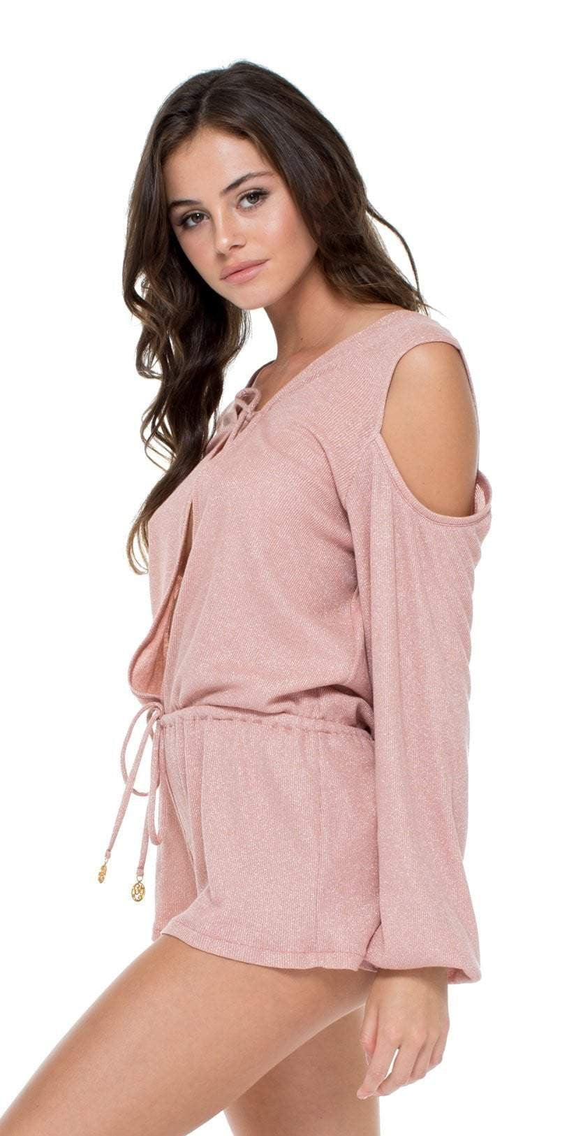  Luli Fama Sabor Romper In Rose Silver