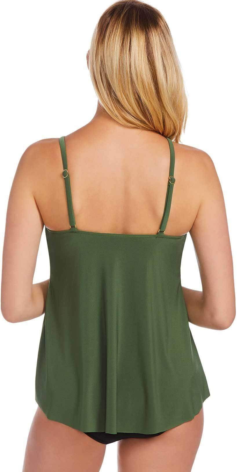  Magicsuit A Lister Marni Tankini Top In Olive Green 6003007-OLVGR