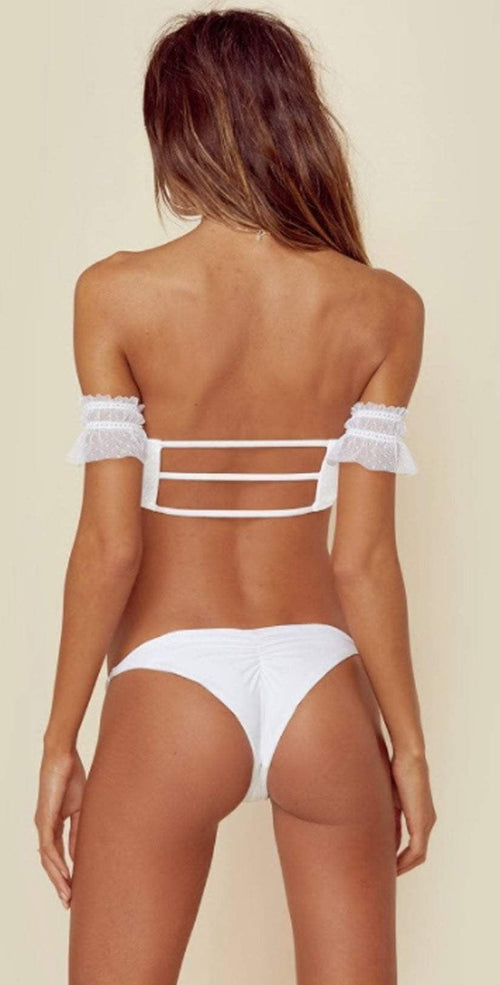  Blue Life Magnolia Skimpy Bikini Bottom In White 458-9262