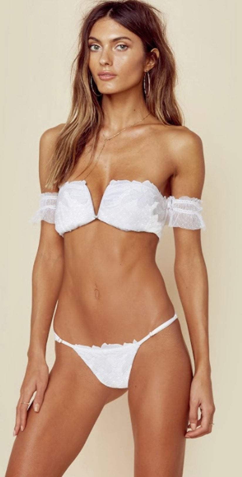  Blue Life Magnolia Skimpy Bikini Bottom In White 458-9262